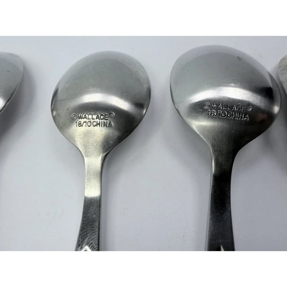 Wallace TAOS Stainless Southwest Motif Set of 8 Teaspoons 6 3/8